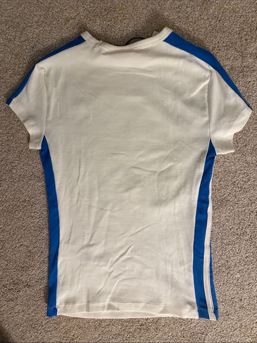 Bershka White T-Shirt with Blue 'Italia' Sport Print - Picture 5 of 6